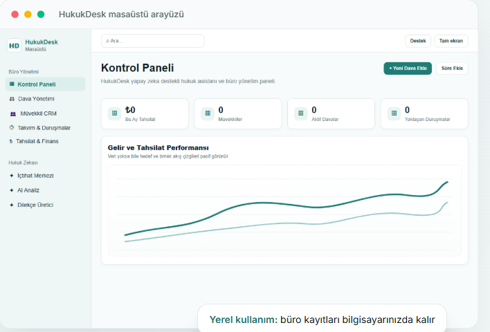 HukukDesk Yapay Zekâ Destekli Avukat Programı görseli